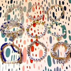 Folklore album set friendship bracelets, handmade by me :) set of 18